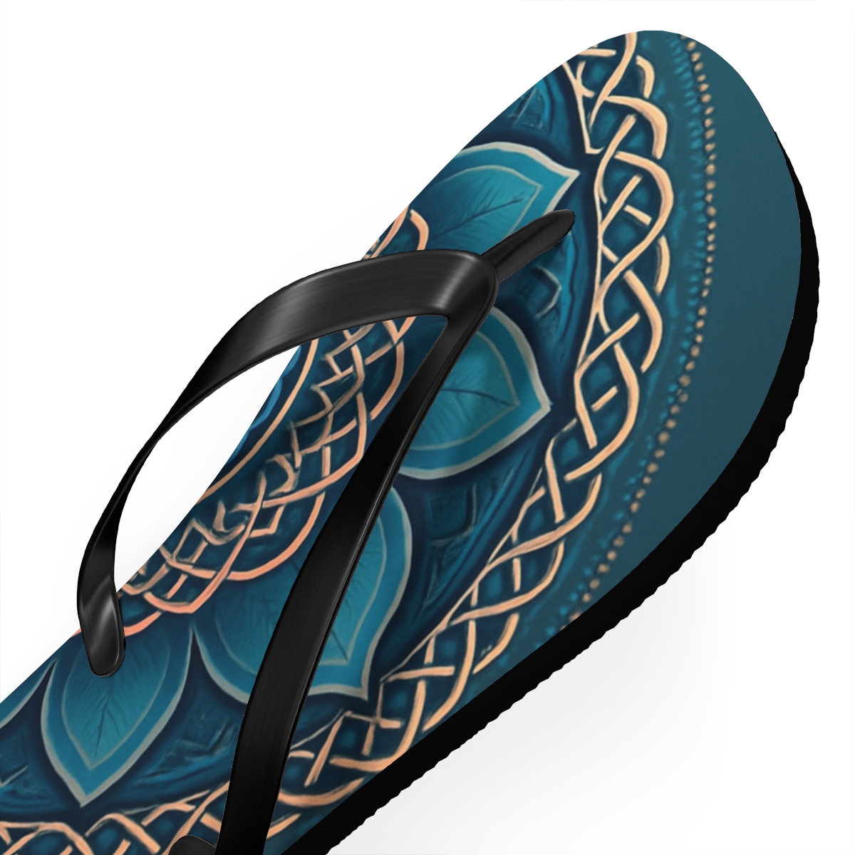 Prismatic Lattice Rosette soft sole flip flops