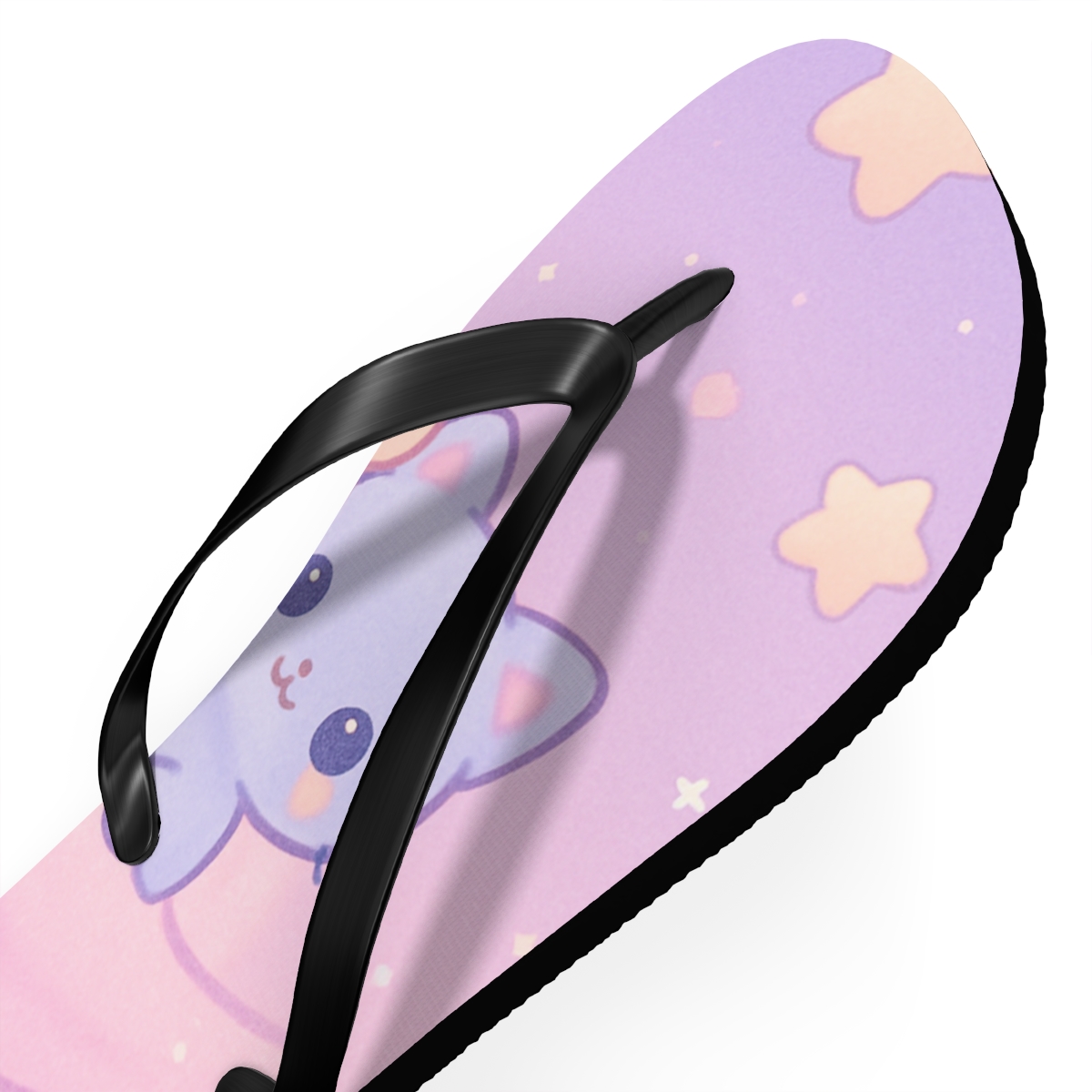 Comet Cotton Candy Critters designer logo flip flops