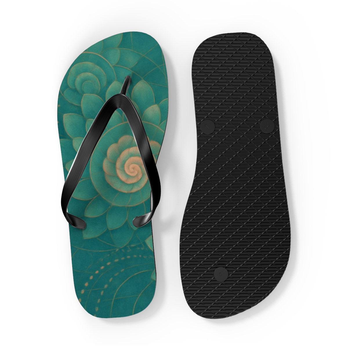 Spiral Blossom Matrix soft sole flip flops