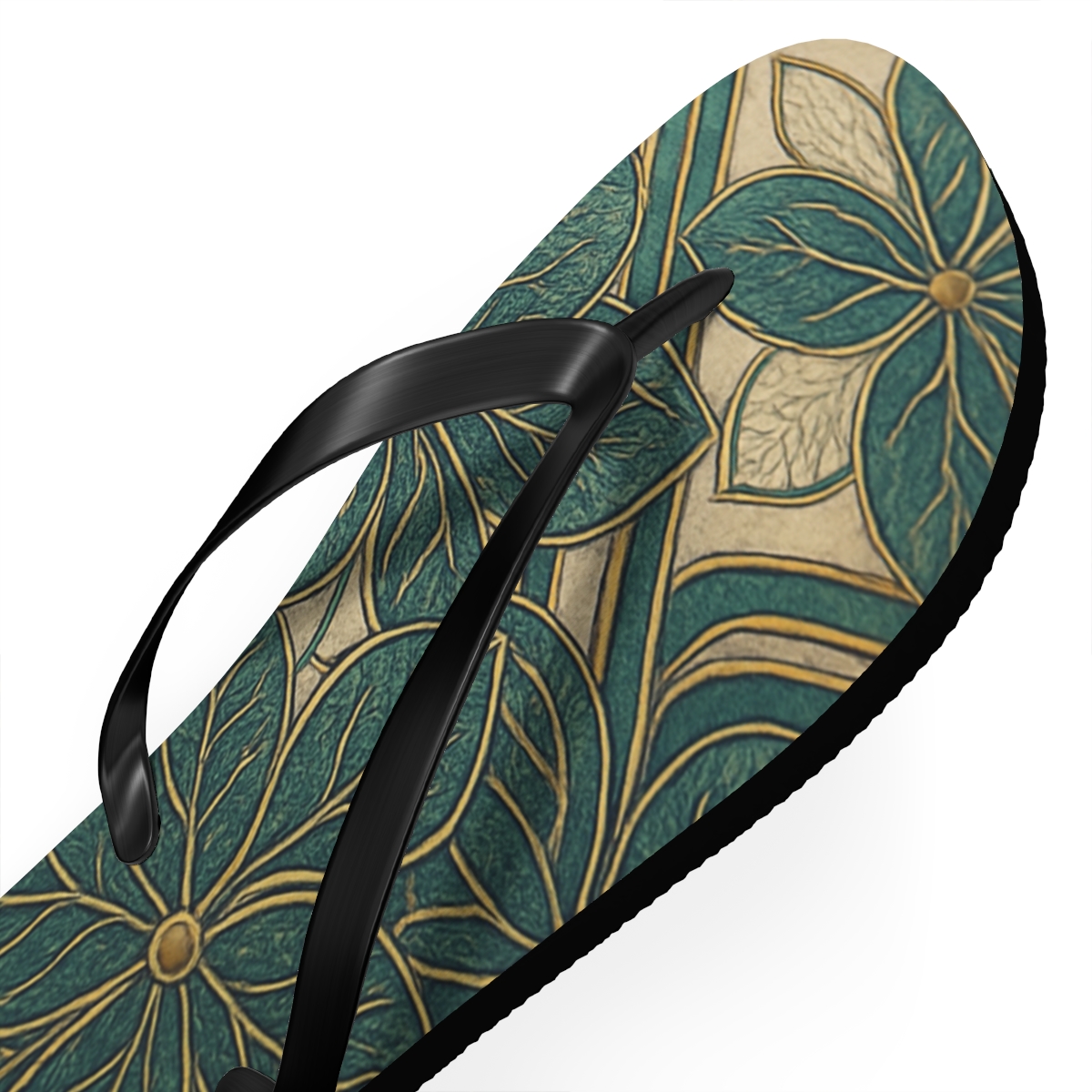 Petal Vein Mosaic designer logo flip flops
