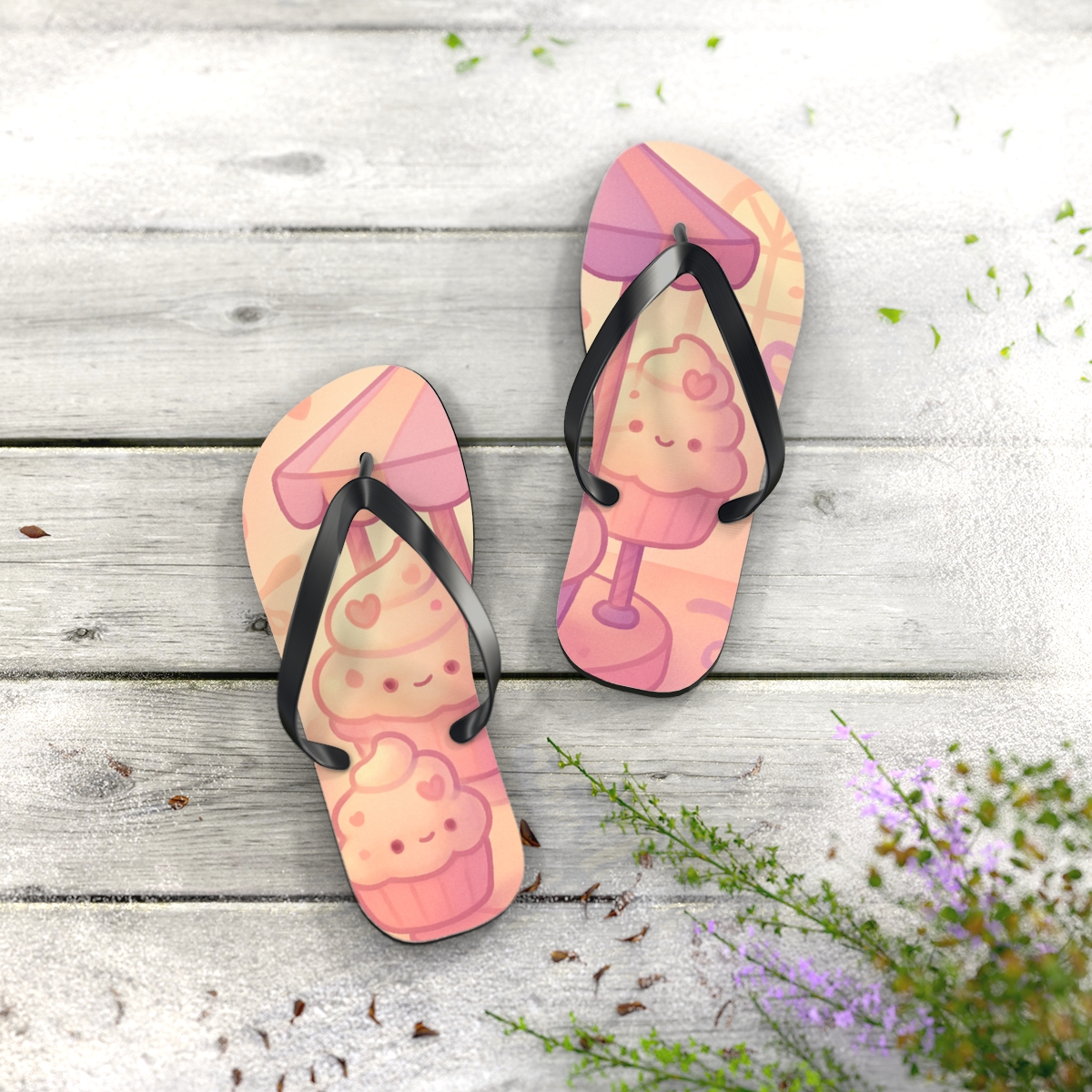 Pastel Whimsy Carousel Flip Flops