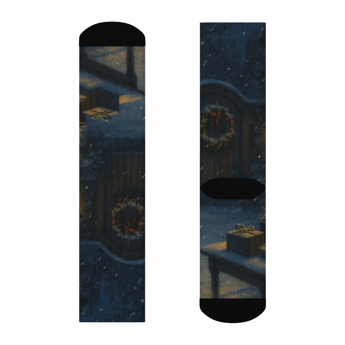 Lanternlit Winter Solstice Frostwork stylish patterned socks