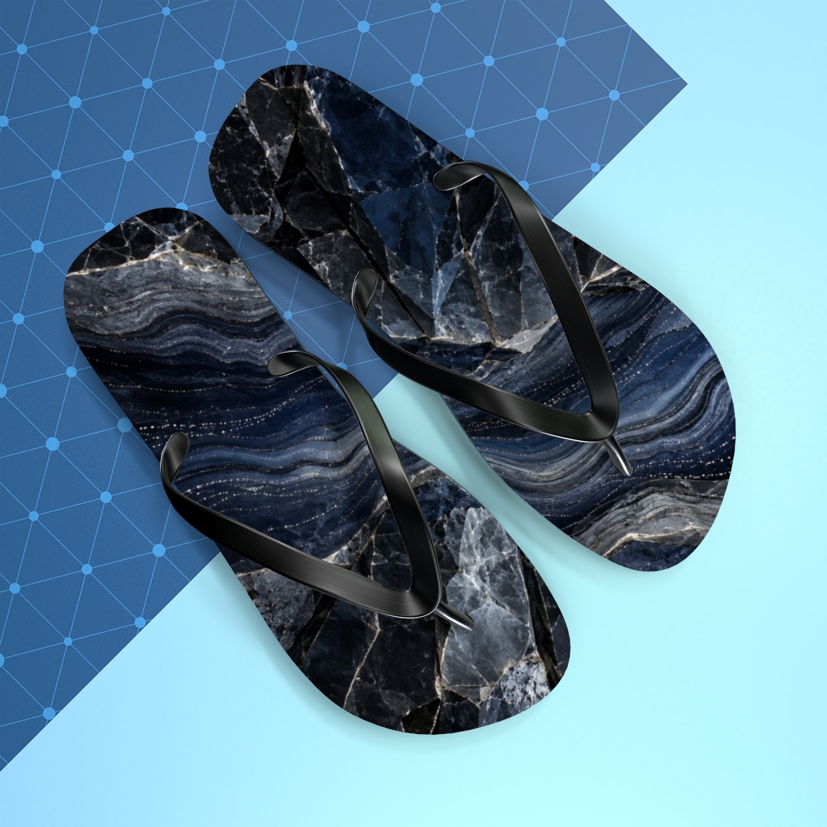 Celestial Silt Facet Array trendy printed flip flops [AI-1dd748ad-ac0b9f4088a5]
