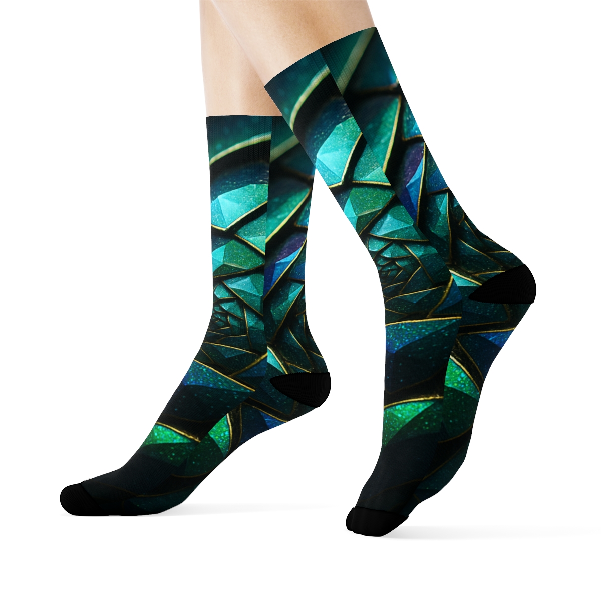 Iridescent Beetle Carapace Prism comfortable cotton socks