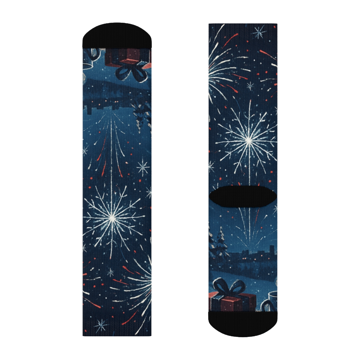Winter Midnight Spark personalized cozy socks
