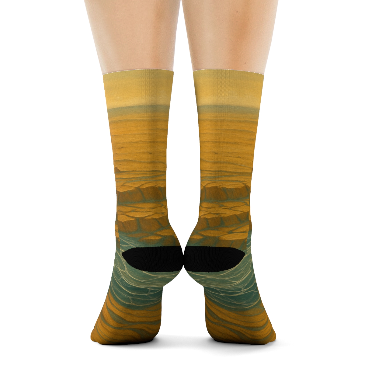 Strata Ribbon Mosaic unique printed sockscustom socks