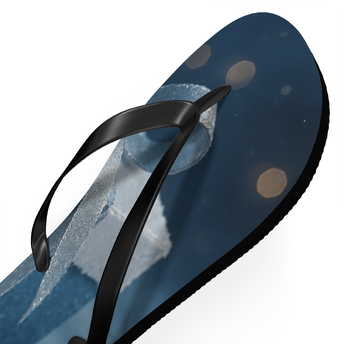 Midwinter Starlight Gift Ribbon unique graphic flip flops
