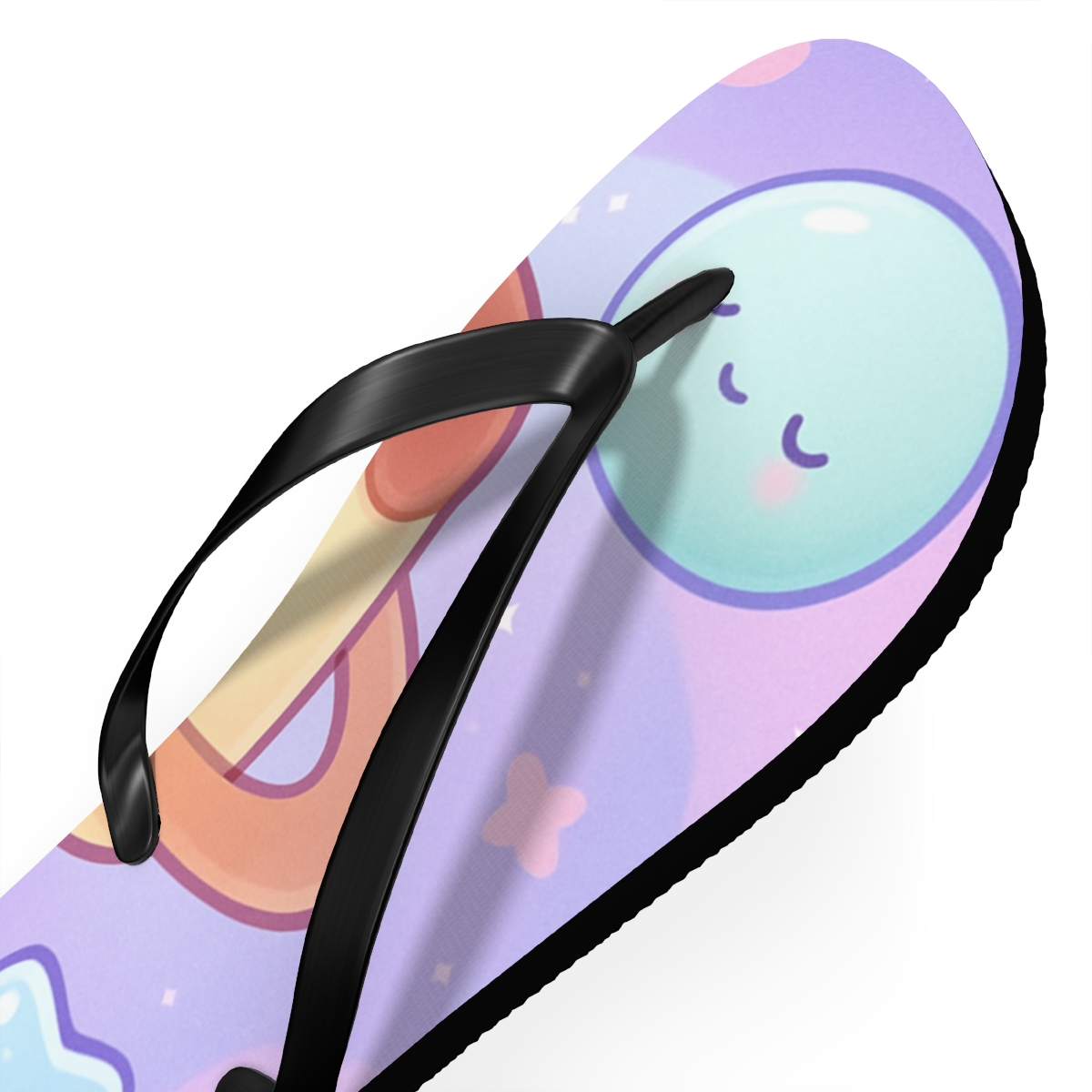 Pastel Planet Pudding Pals custom flip flops
