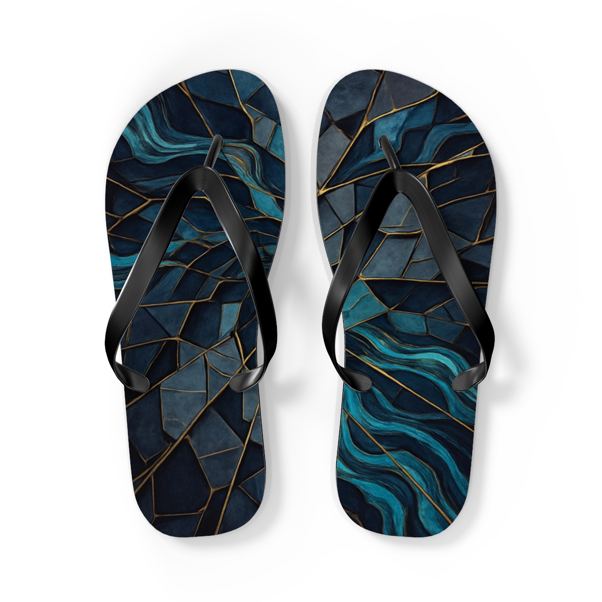 Ocean Currents Mosaic Flip Flops