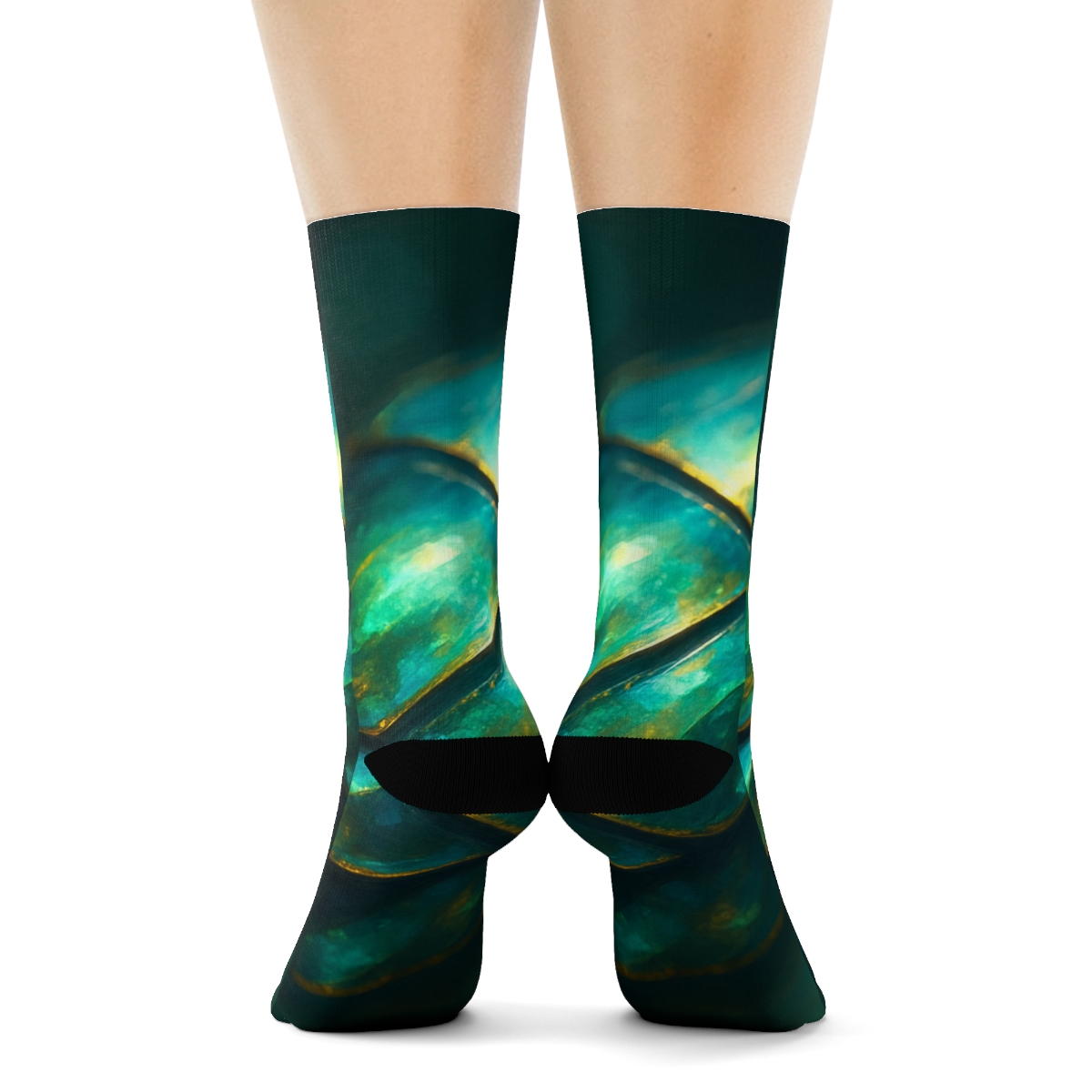 Iridescent Beetle Prism designer logo socks