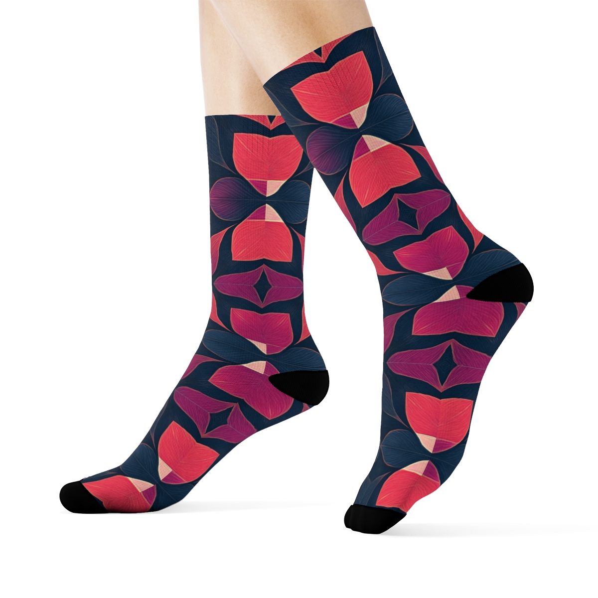 Orchid Pulse Tessellation personalized cozy socks