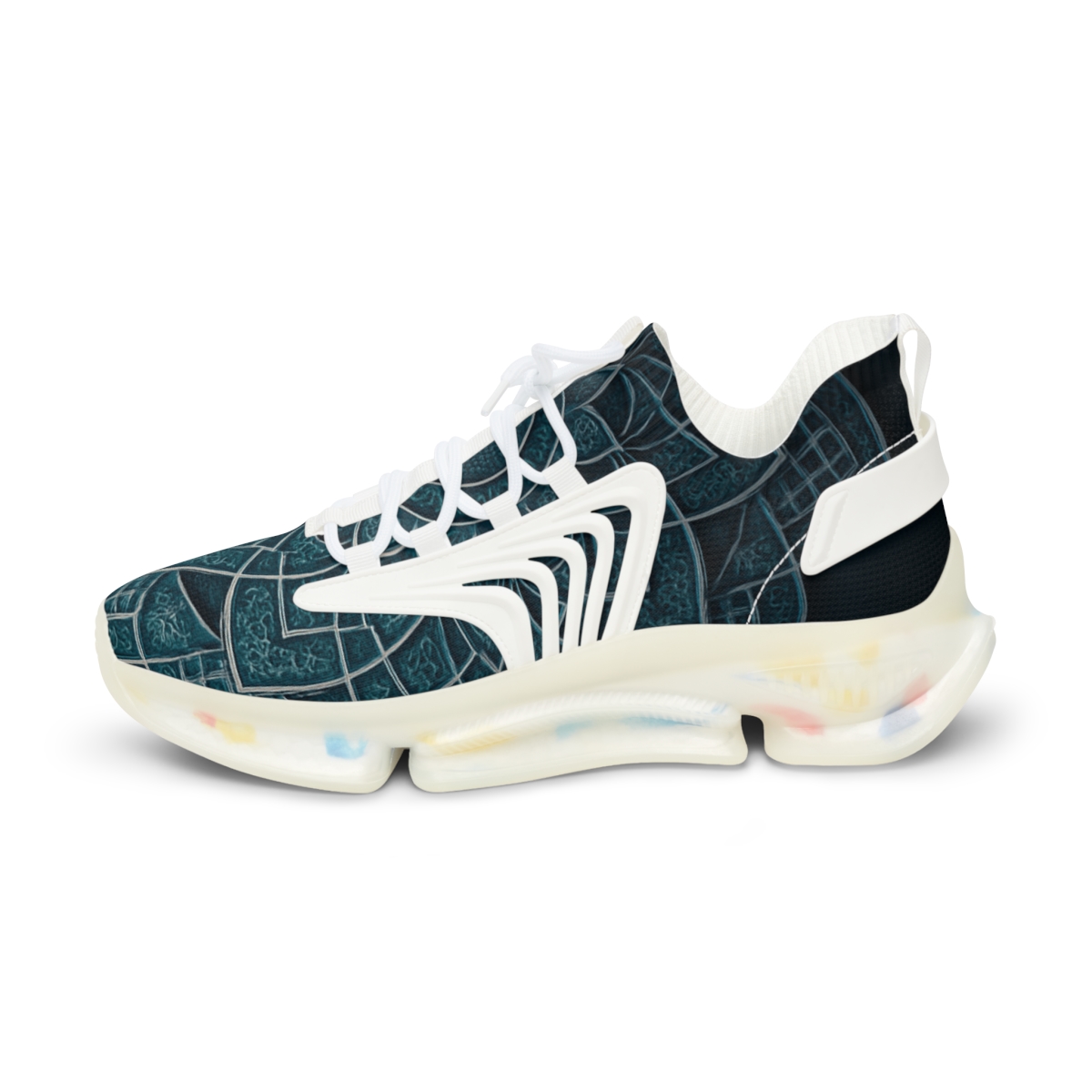 Iridescent Lattice Halo comfortable running sneakers