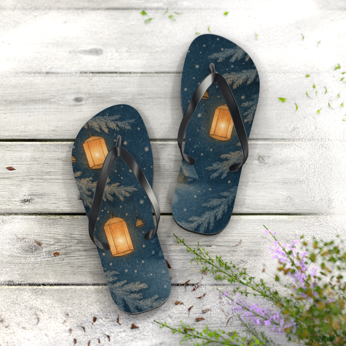 Midwinter Lantern Carol comfortable casual flip flops