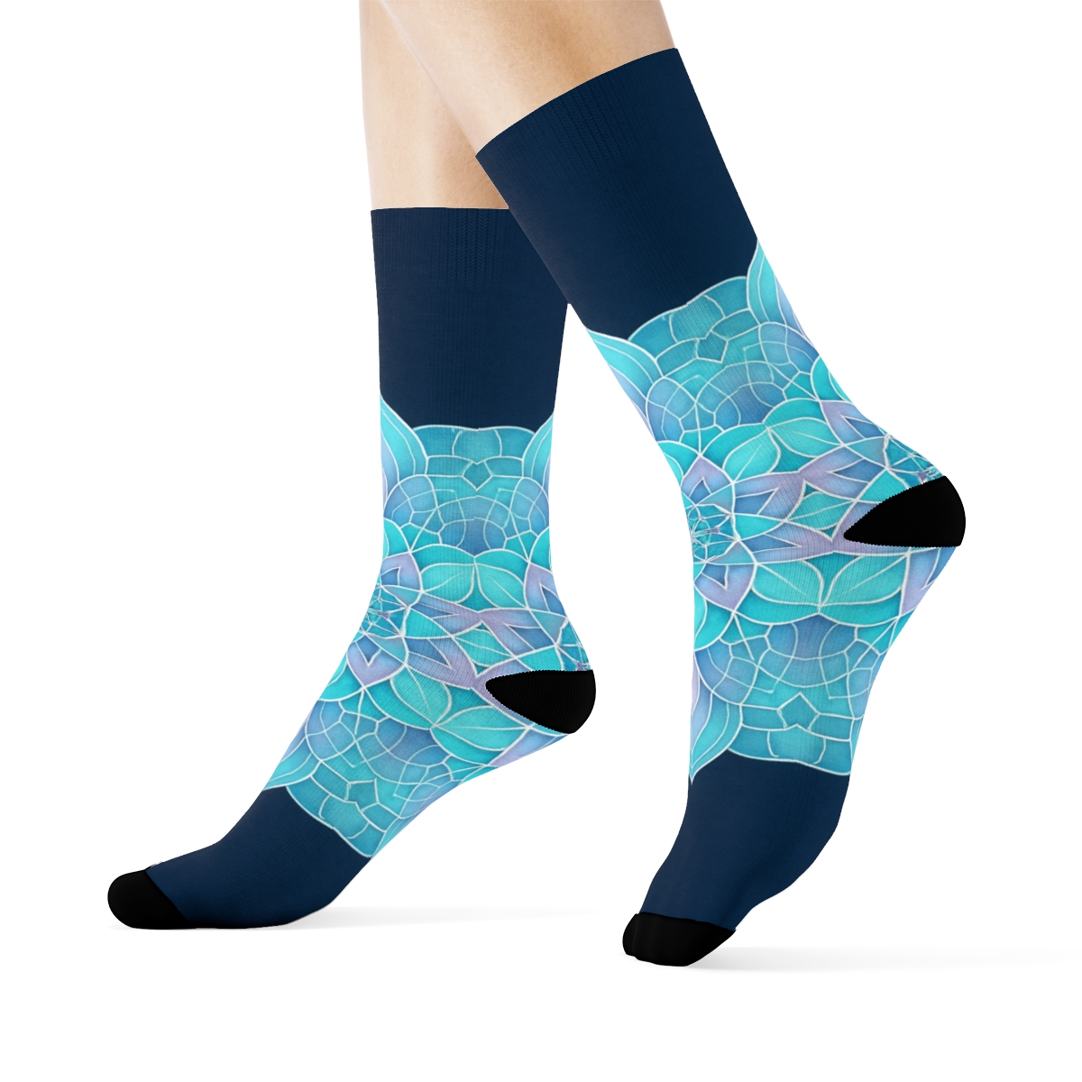 Aurora Prism Rosette Grid stylish patterned socks
