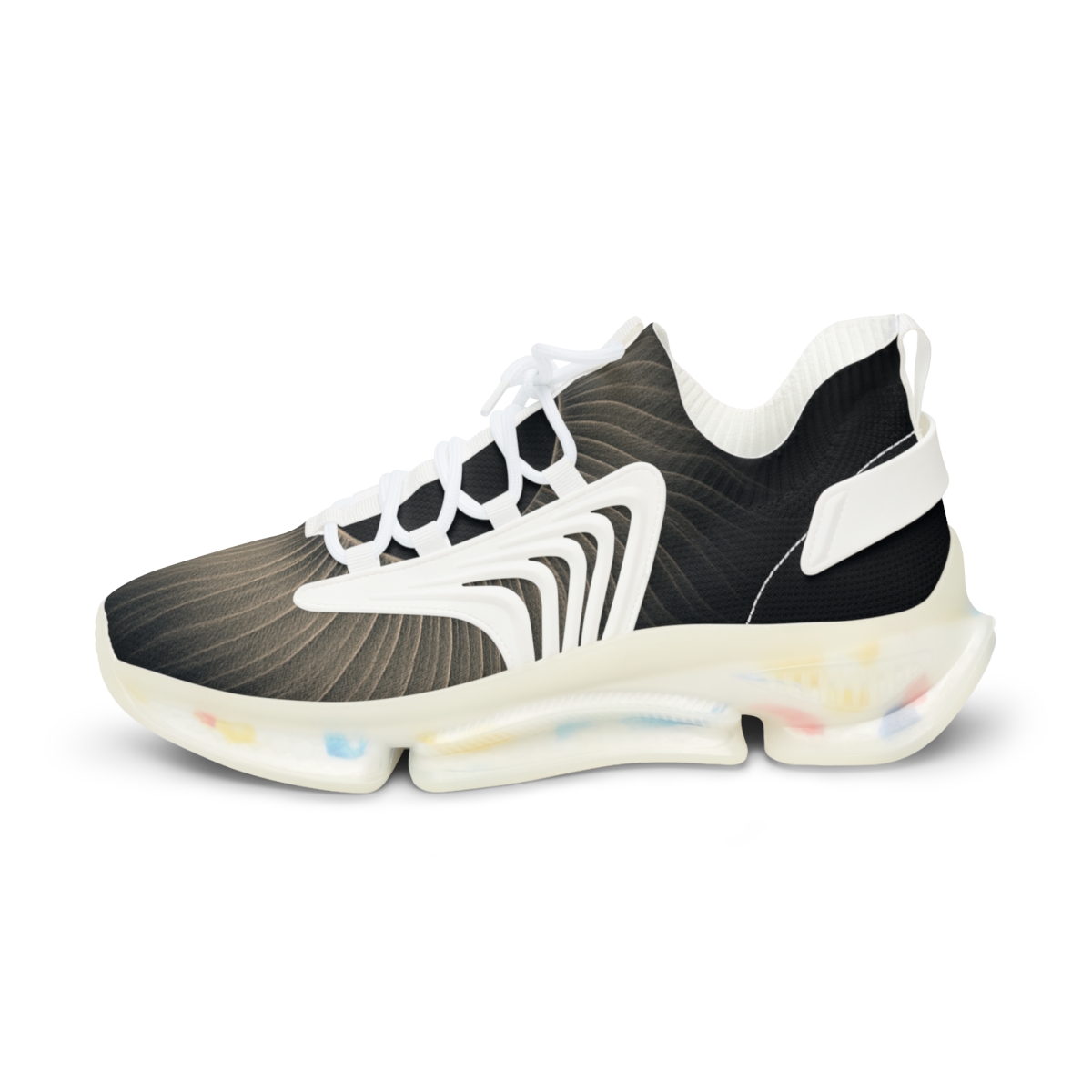 Owl Feather Silence Halo unique printed sneakers