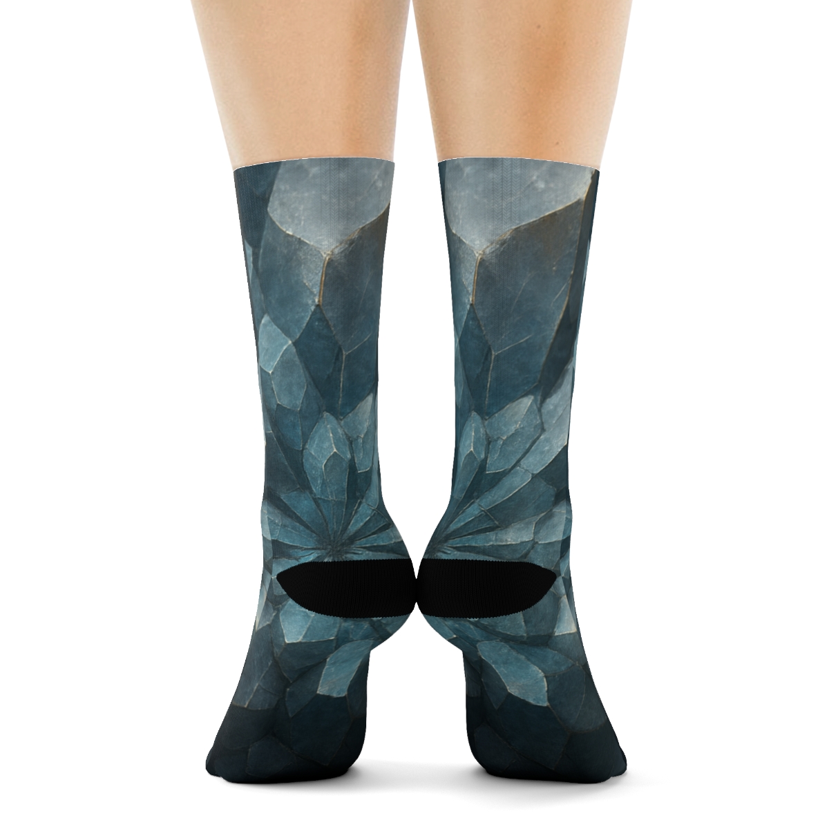 Mineral Facet Pulse Field personalized cozy socks