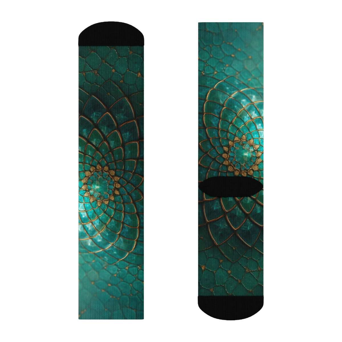 Iridescent Beetle Mosaic unique printed socks