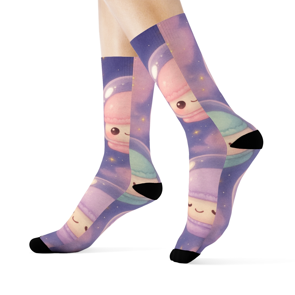 Cosmic Macaron Astronauts warm winter socks