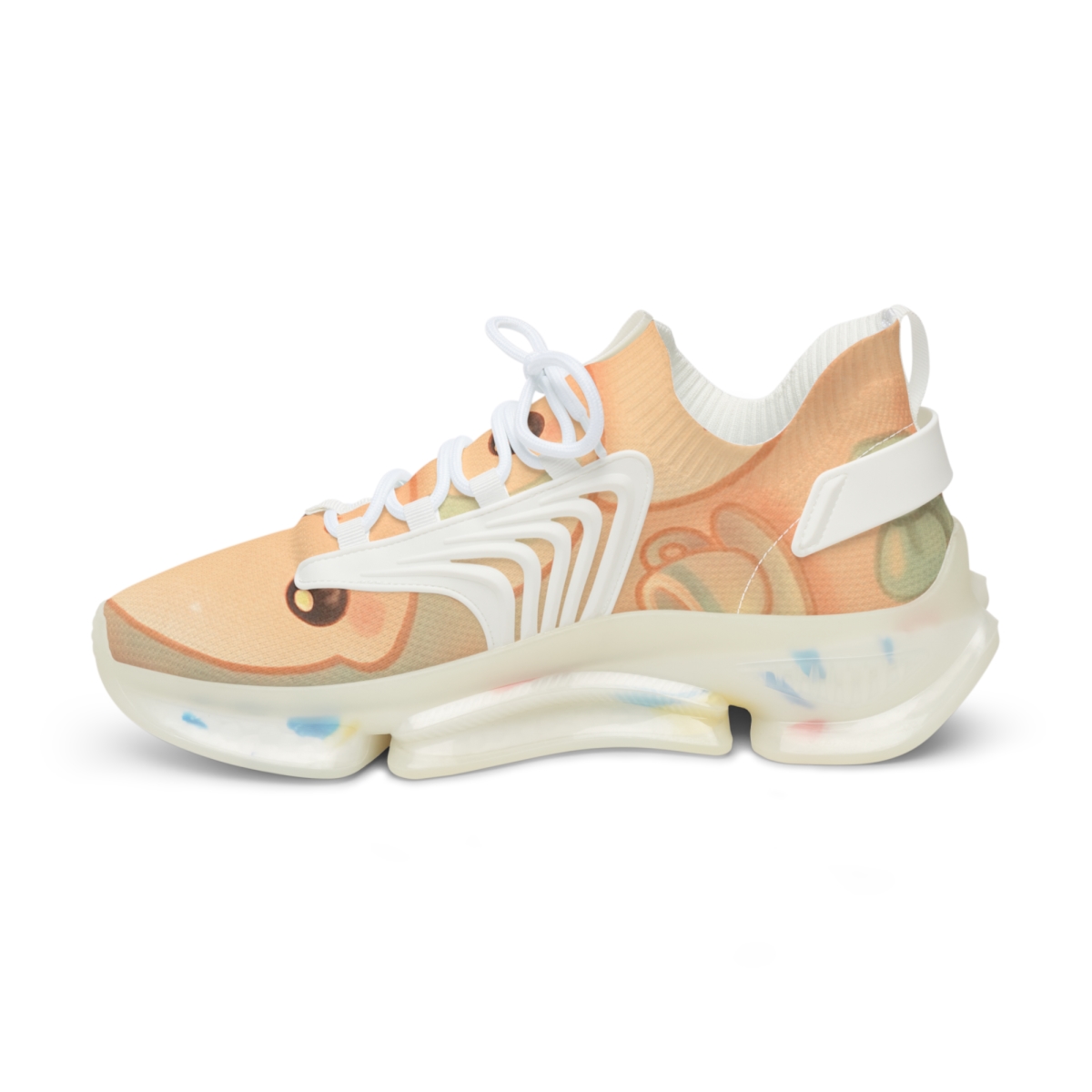 Peach Mochi Moonlets custom sneakers