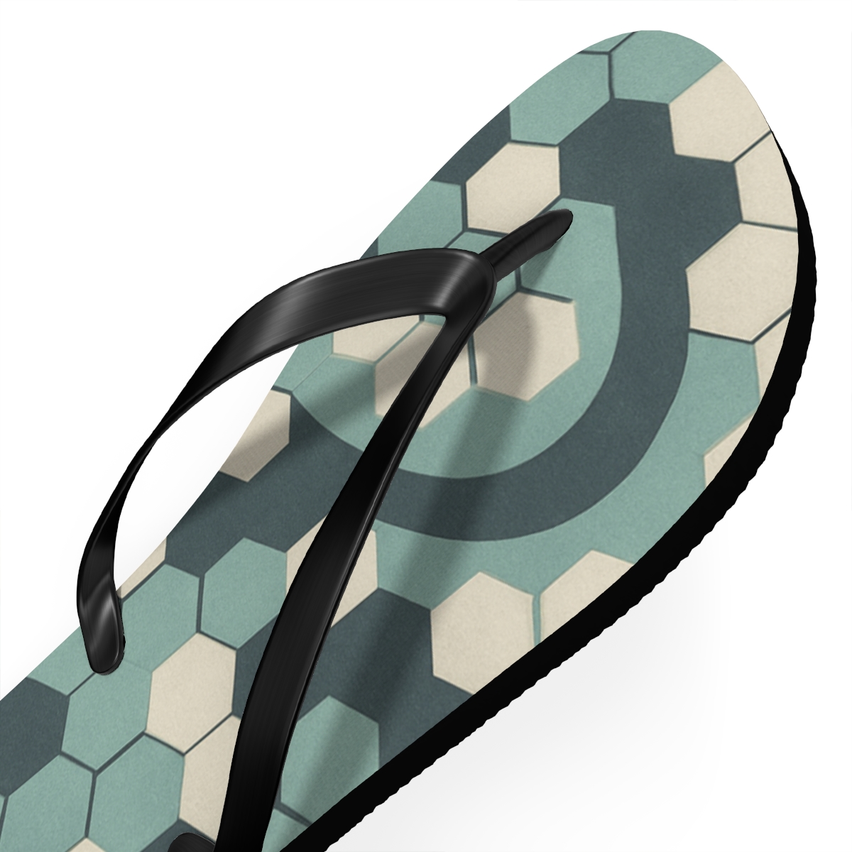 Hexa Grid Drift personalized beach flip flops