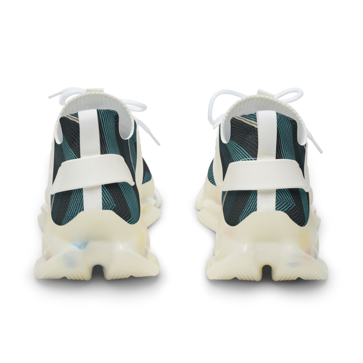 Moire Chevron Tiling personalized athletic sneakers