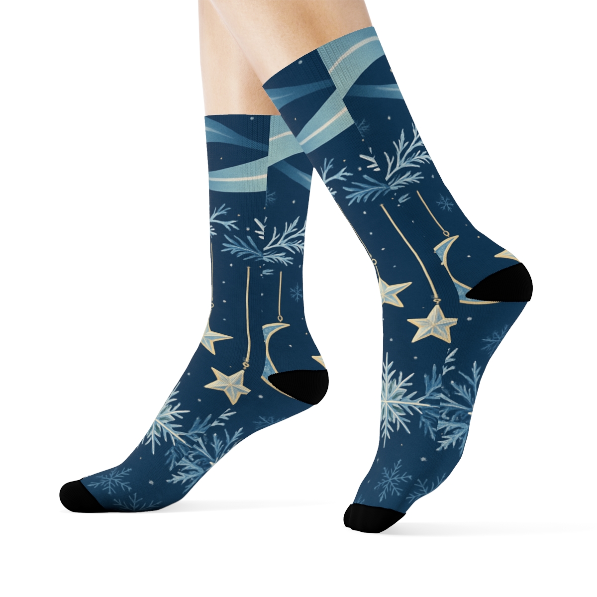 Midwinter Aurora Ornamentation personalized cozy socks