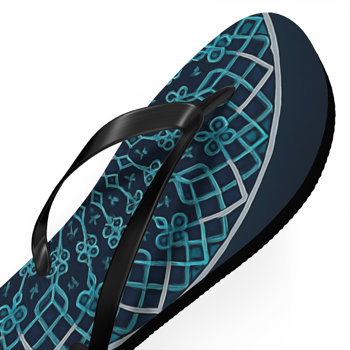 Prismatic Lattice Rosette custom flip flops