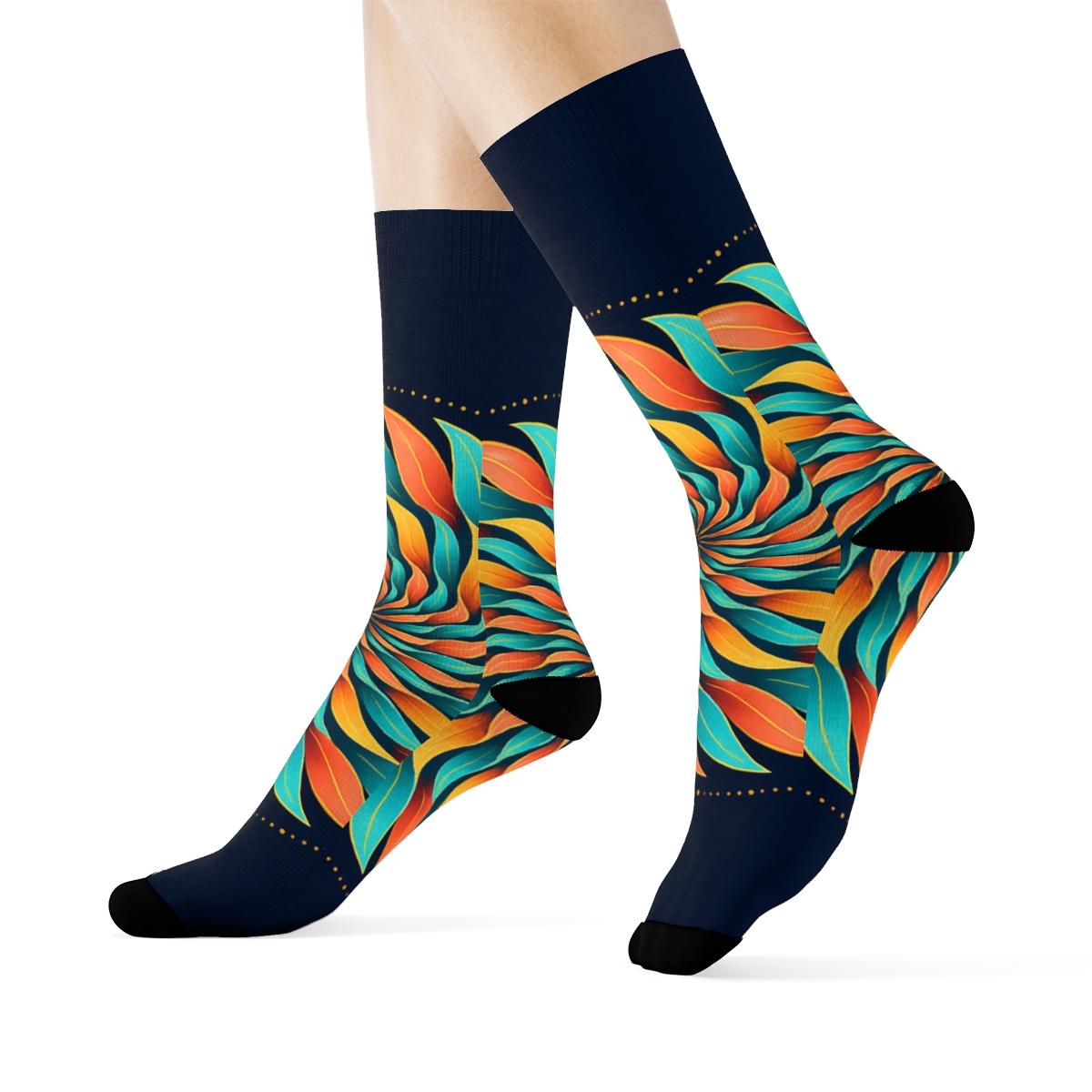 Prismatic Petal Helix custom socks