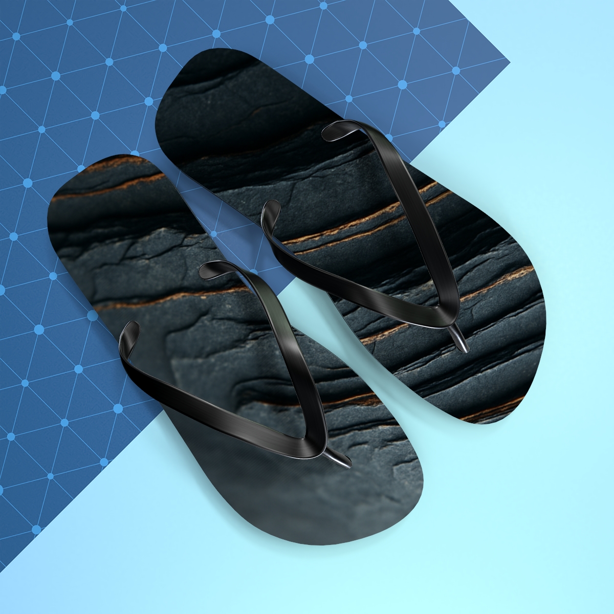 Basalt Fold Echo trendy printed flip flops