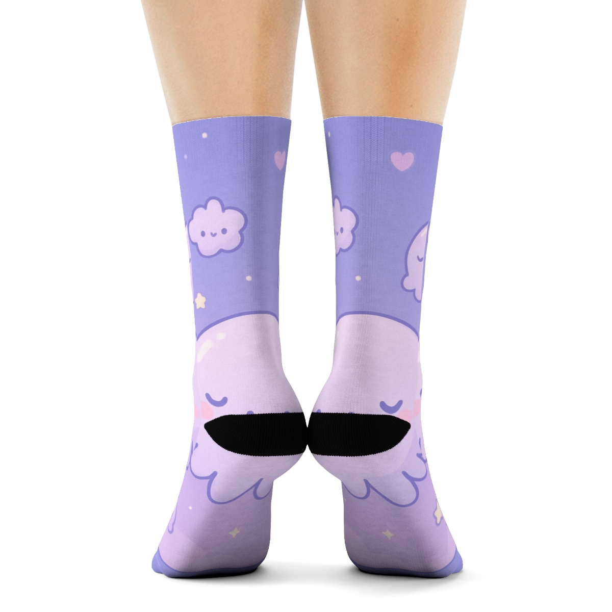 Sleepy Moon Jelly Puffs stylish patterned socks