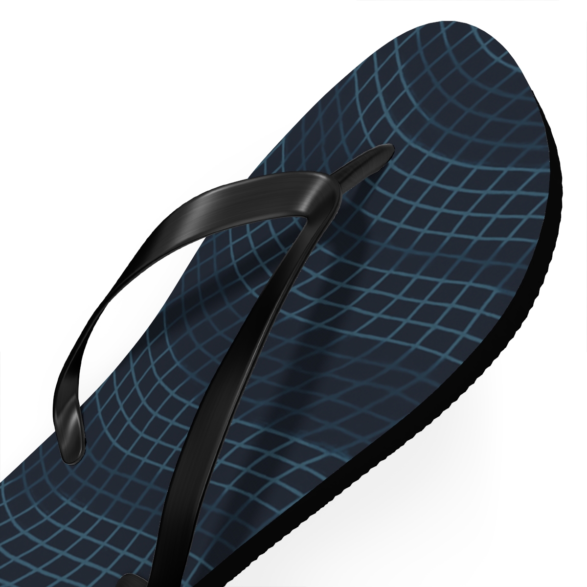 Moire Orbit Interference Weave designer logo flip flops