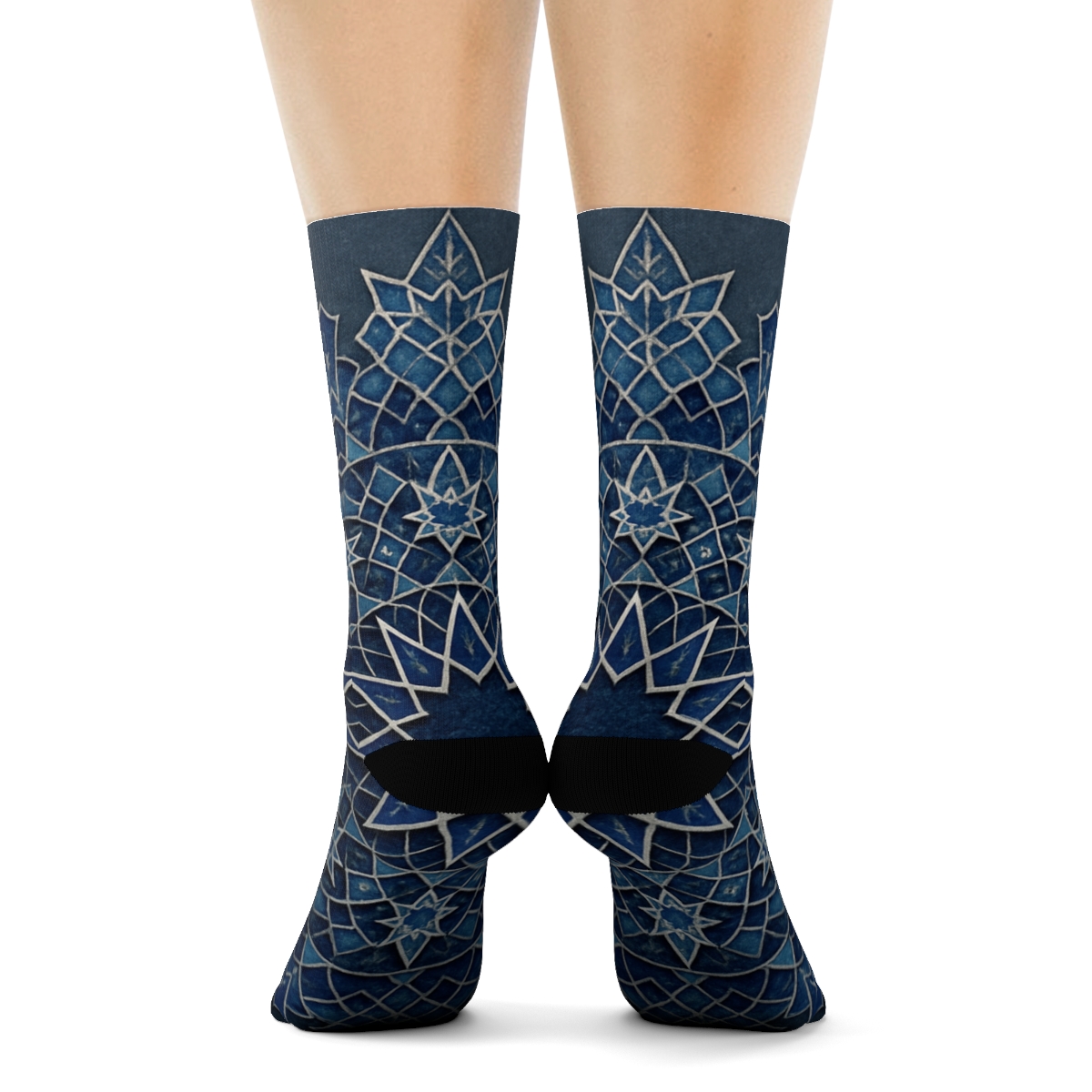 Fractal Starburst Grid unique printed sockscustom socks