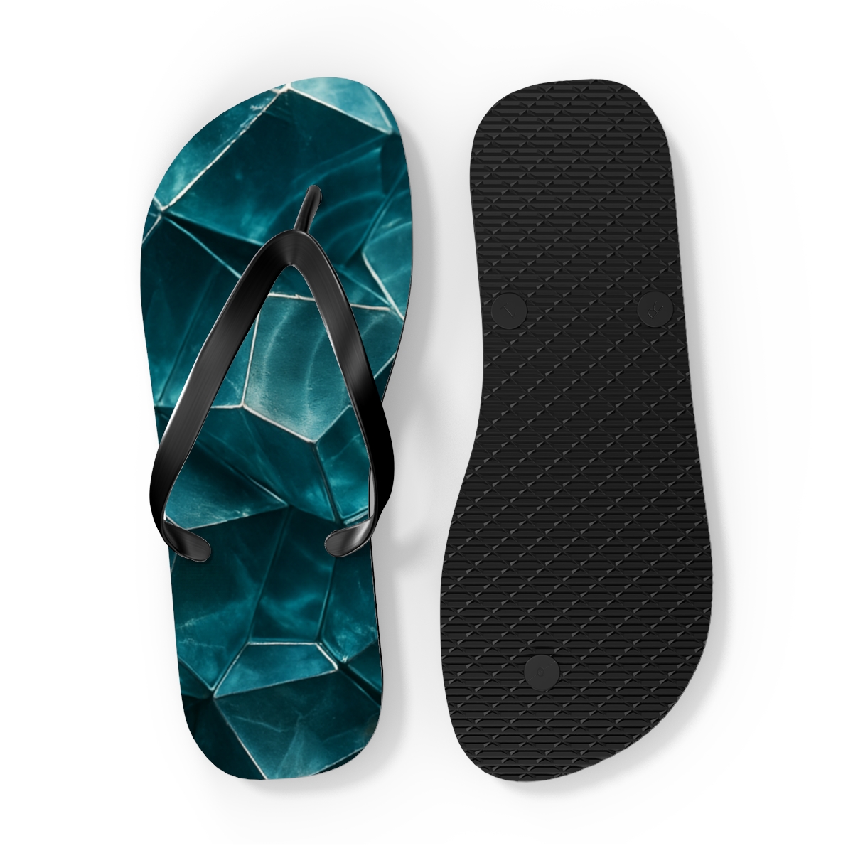 Mineral Facet Pulse Field personalized beach flip flops