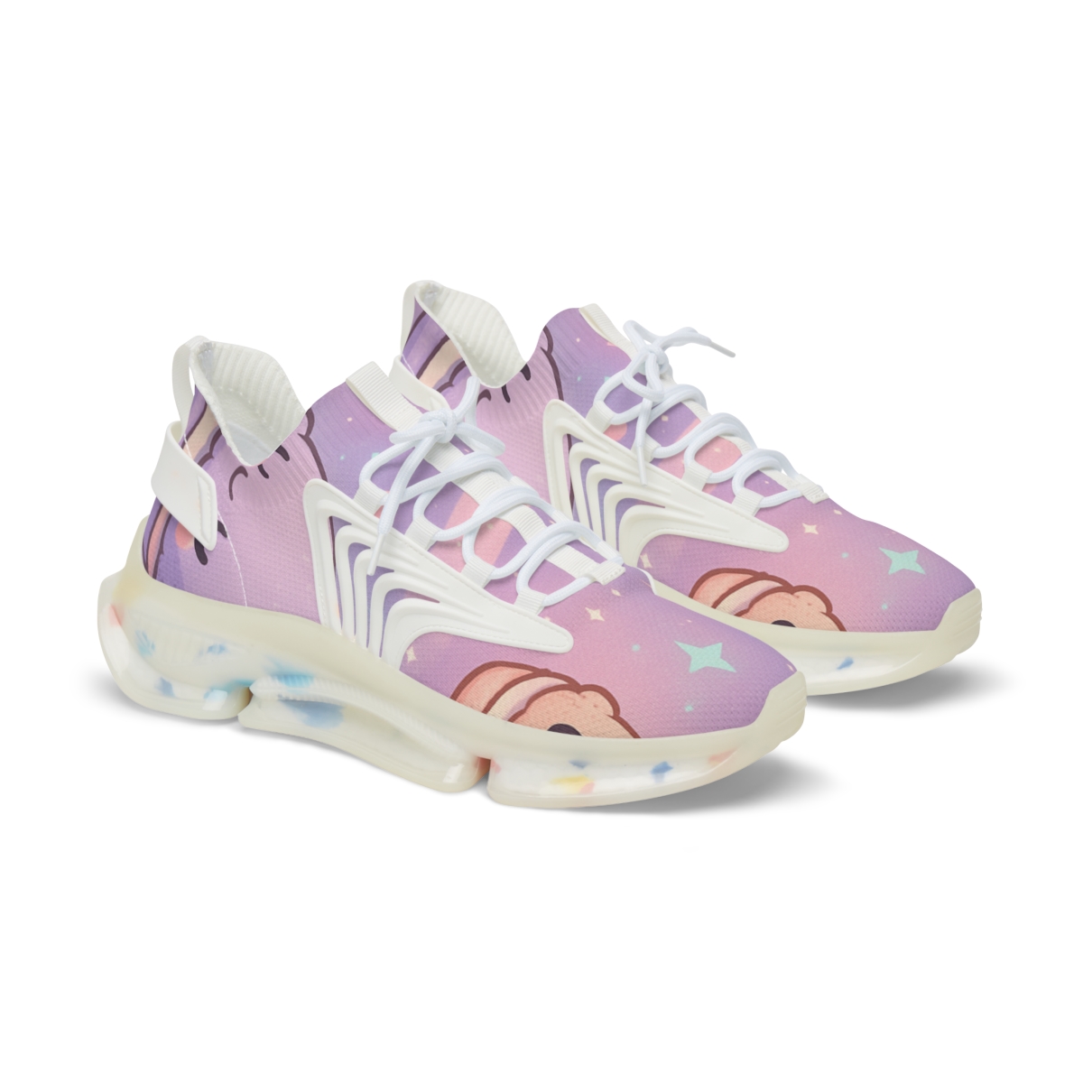 Cosmic Macaron Comet Parade personalized athletic sneakers