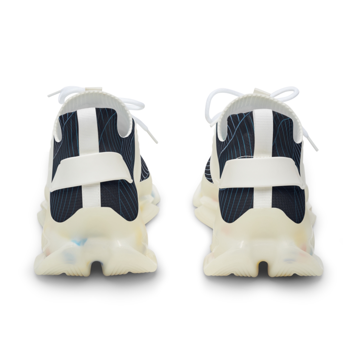 Moire Spiral Interference Tiles unique printed sneakers