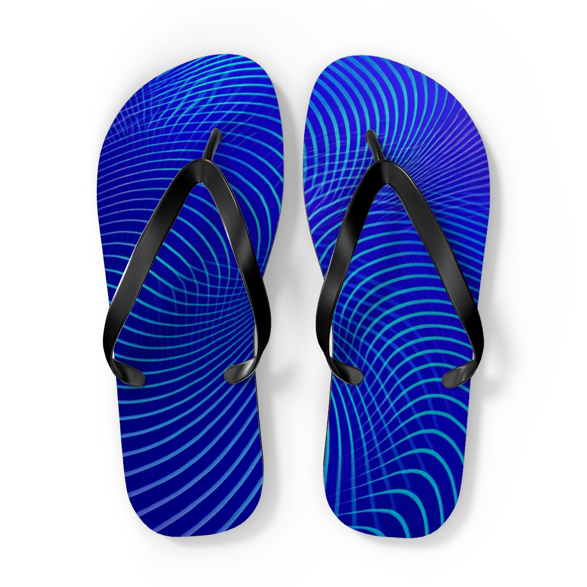 Moire Orbit Interference Weave custom flip flops