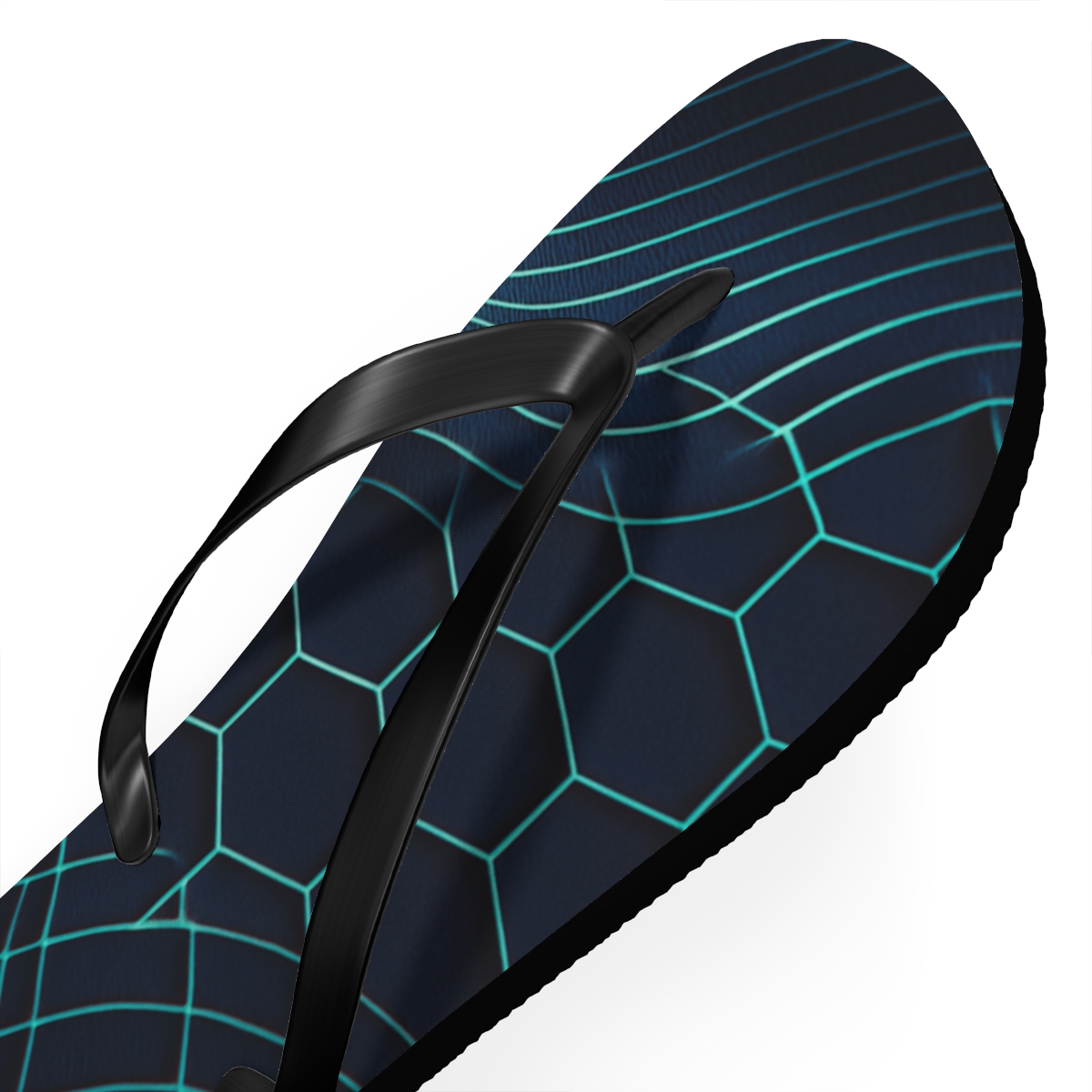 Moire Hex Weave Mirage custom flip flops