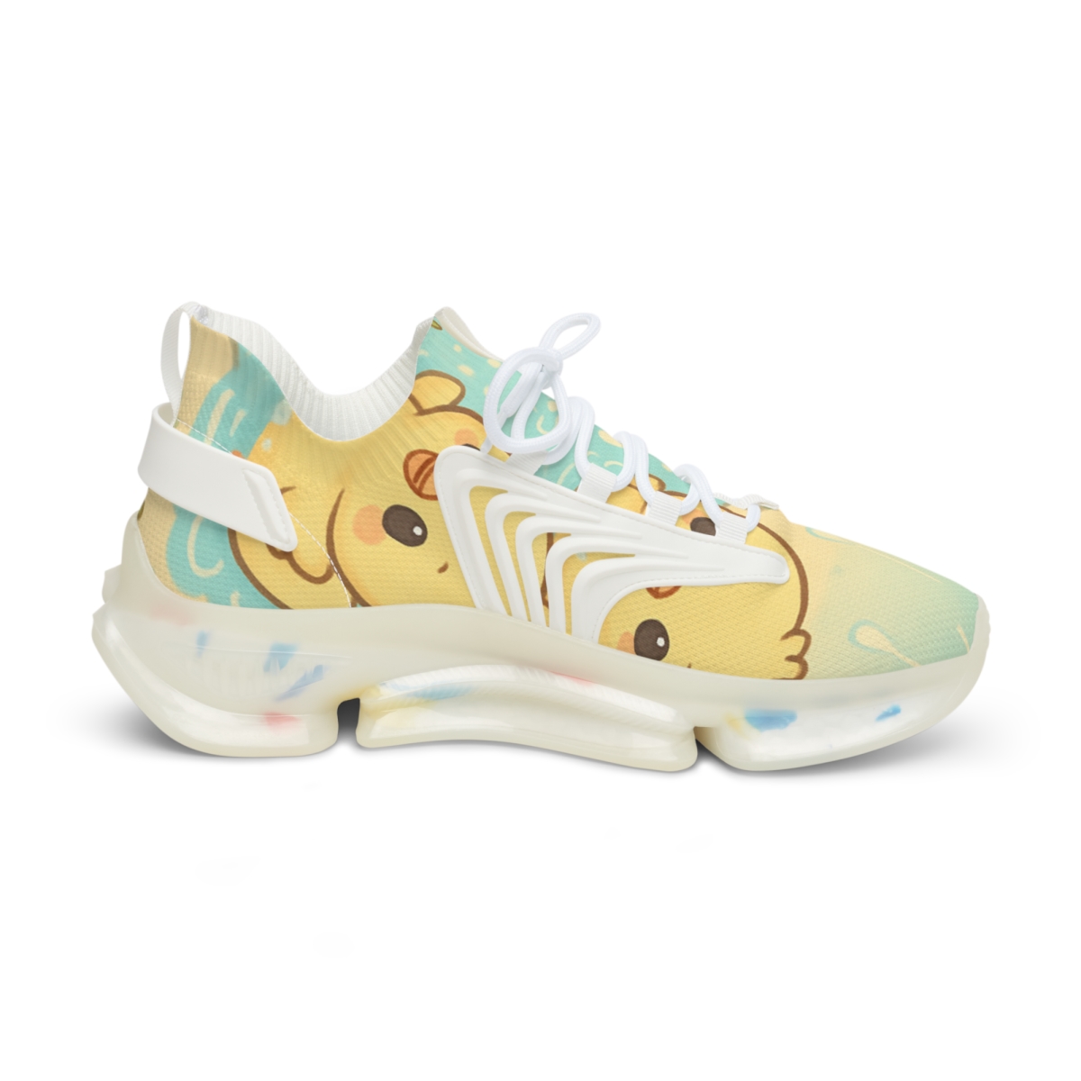 Pastel Puddle Ducklings personalized athletic sneakers