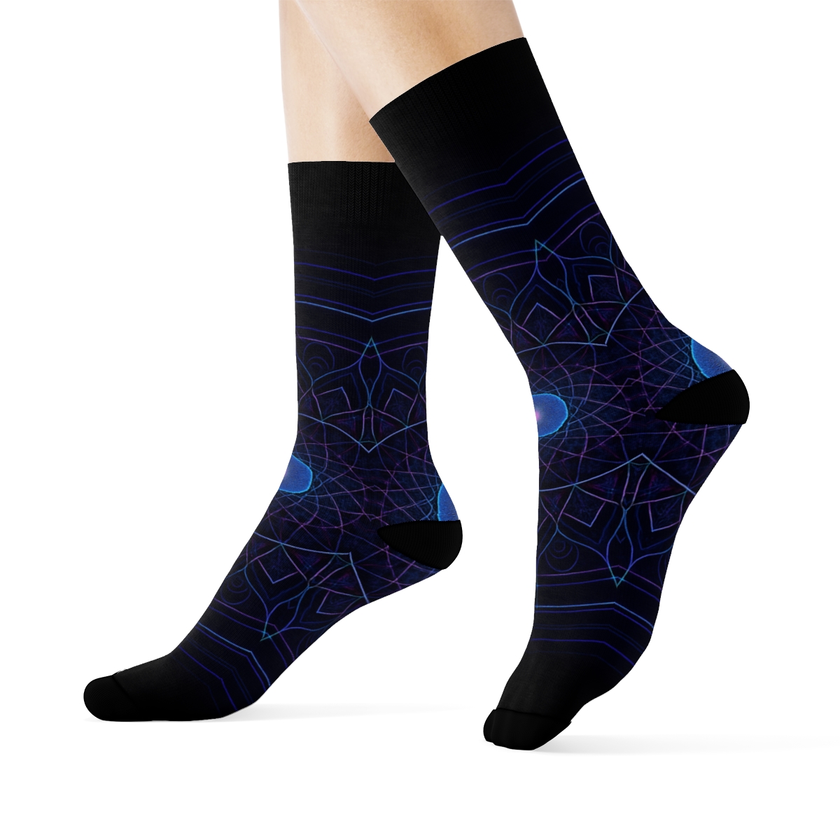 Prismatic Orbit Filigree stylish patterned socks
