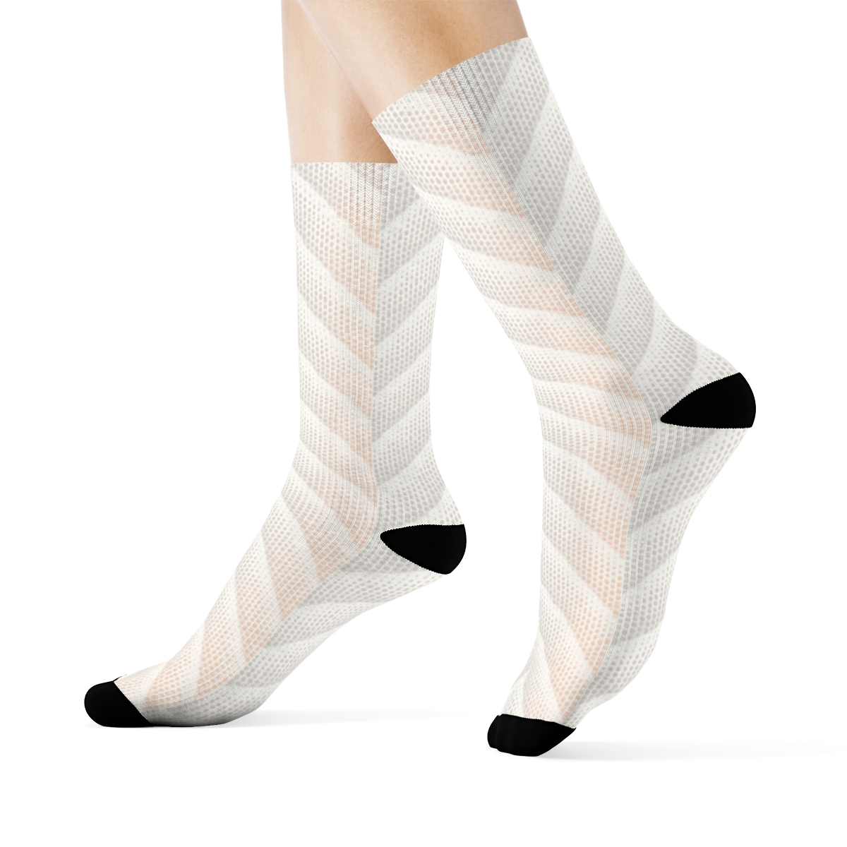 Microdot Gradient Herringbone trendy colorful socks