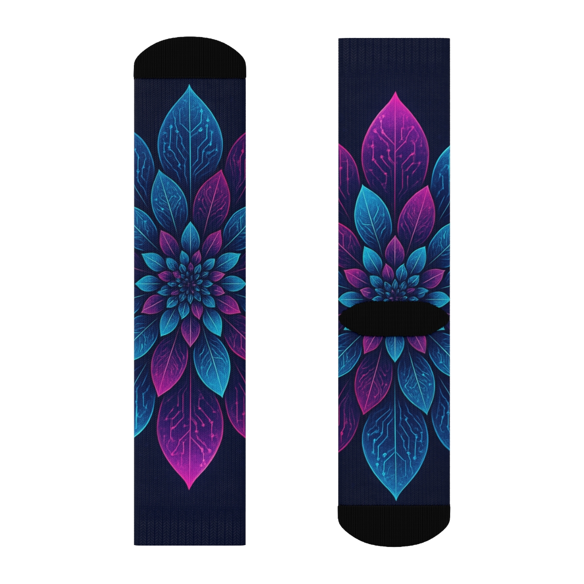 Orchid Circuit Rosette personalized cozy socks