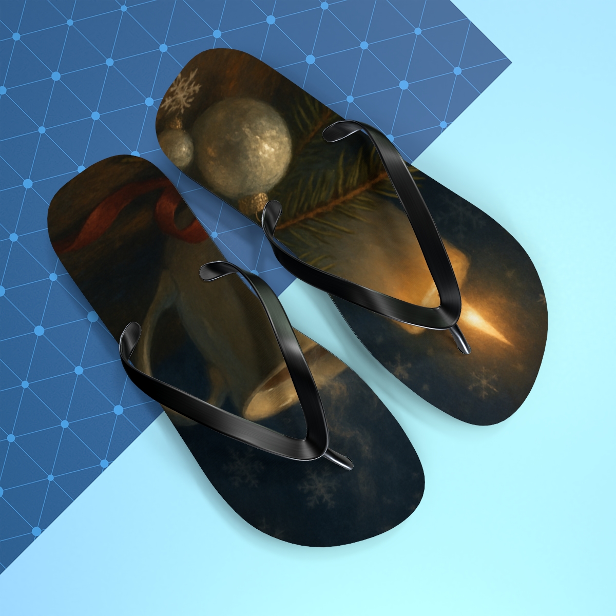 Hearthside Winter Ornament Drift soft sole flip flops