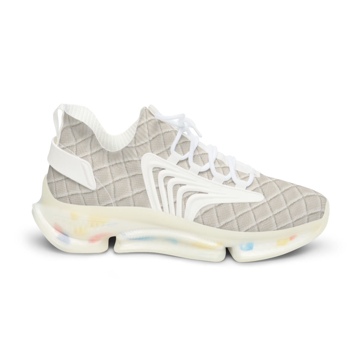 Microtessellated Pebble Noise Grid comfortable running sneakers