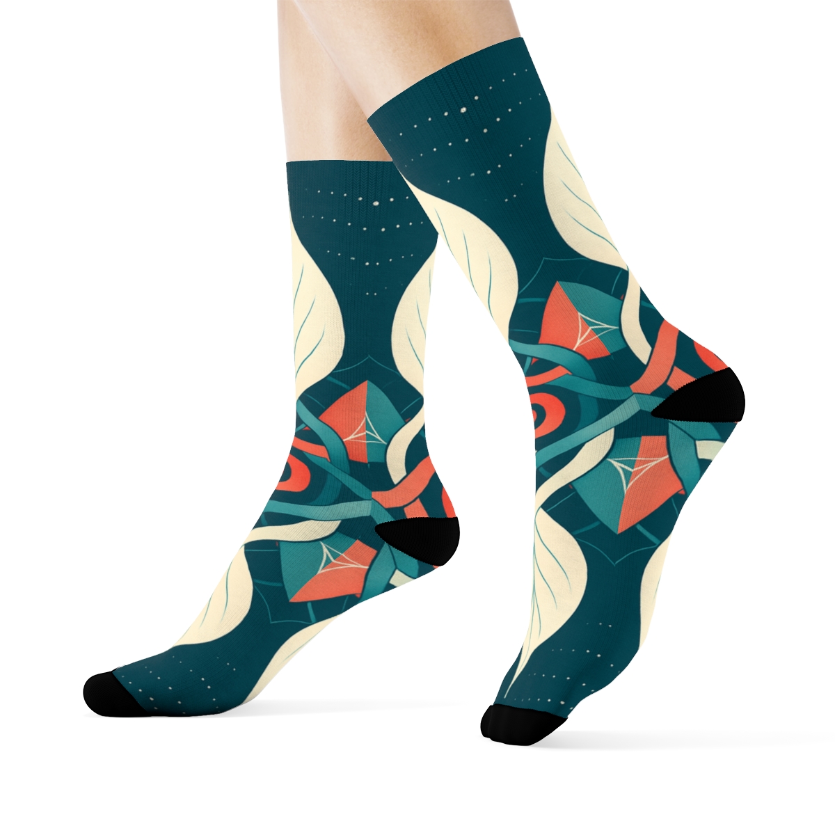 Orchid Petal Circuit Weave designer logo socks