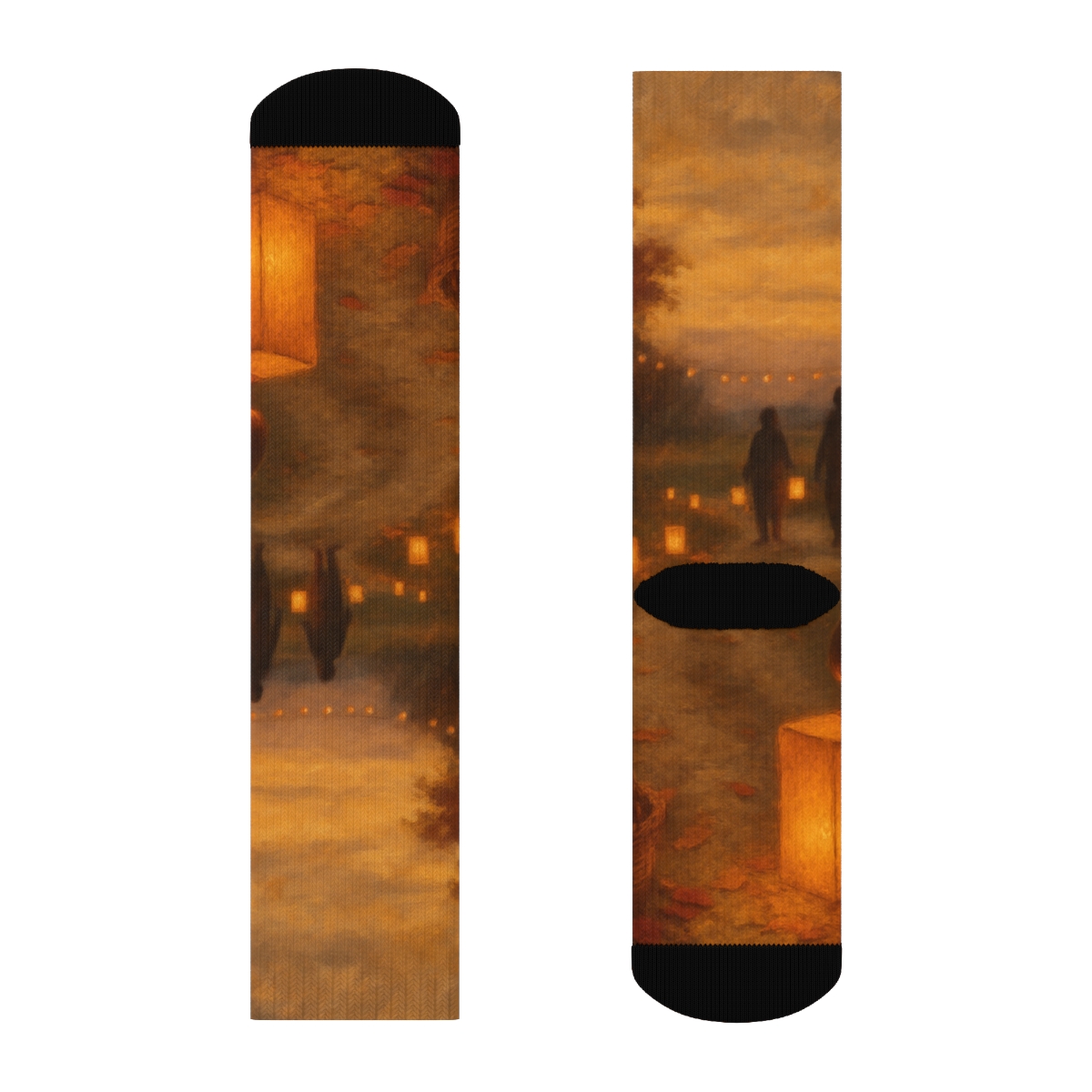 Autumn Lantern Parade custom socks