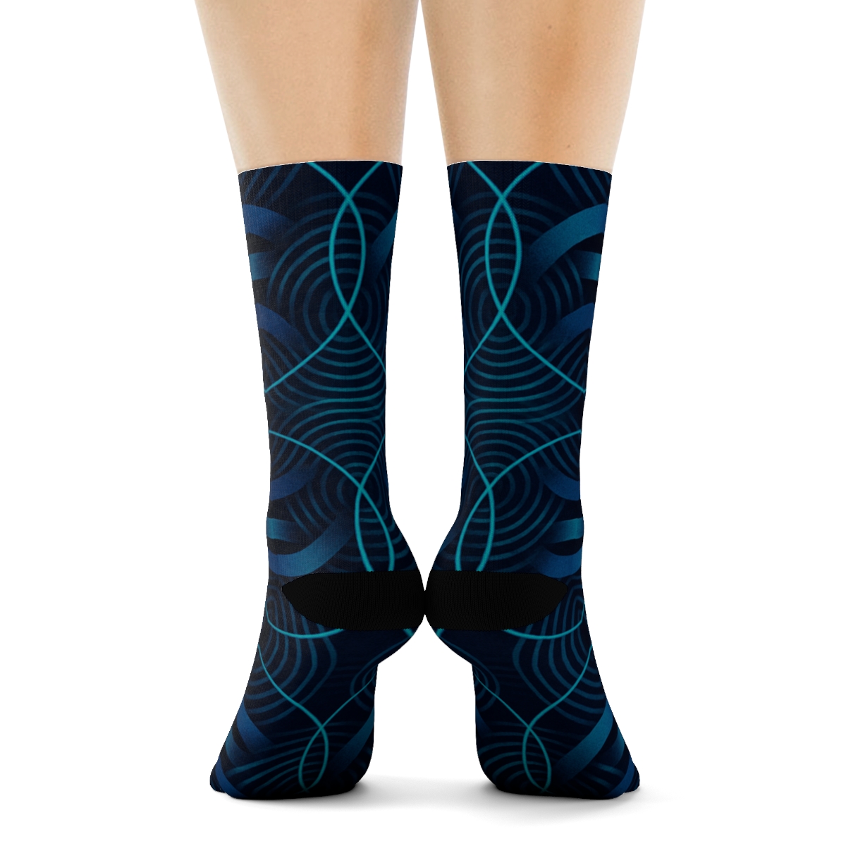 Moire Orbit Weave comfortable cotton socks