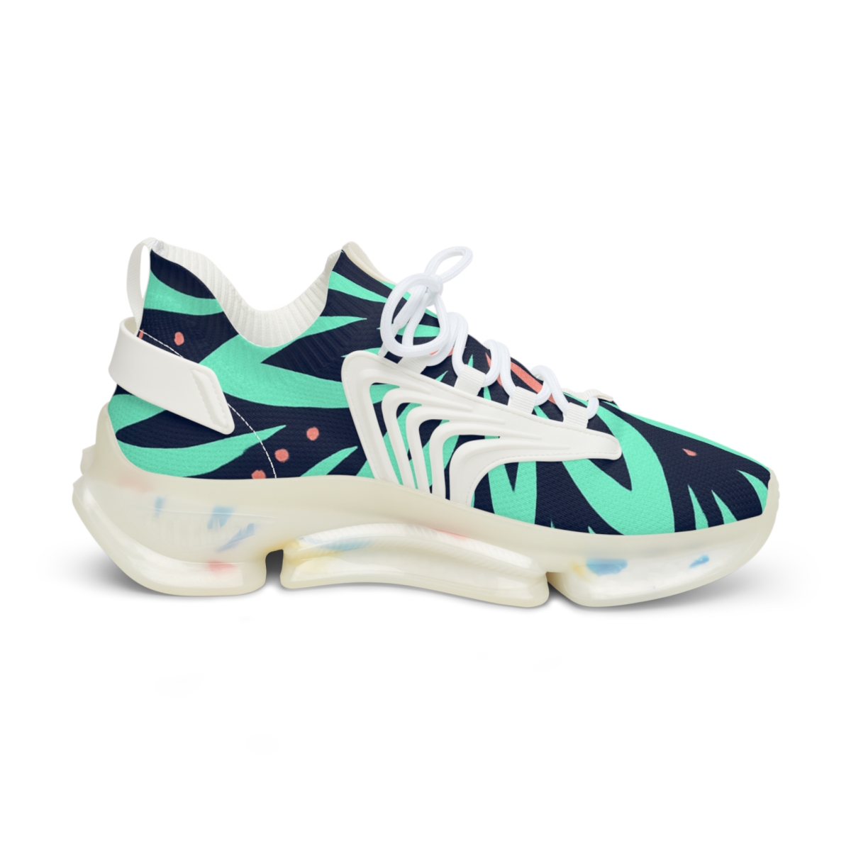 Orchid Fractal Stripe Bloom unique printed sneakers