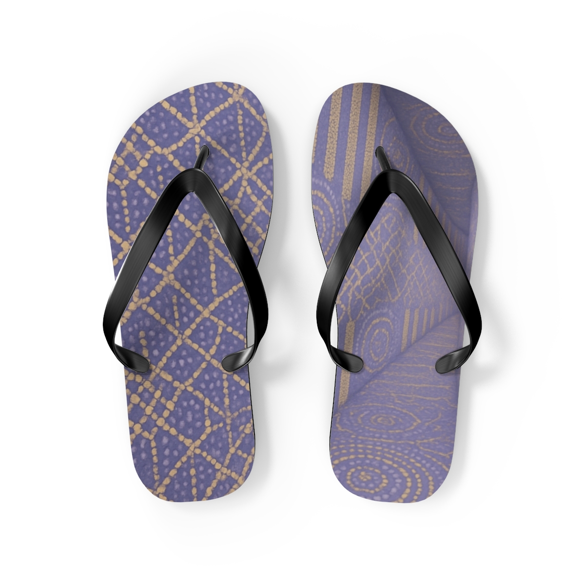 Lavender Lattice Breeze Flip Flops