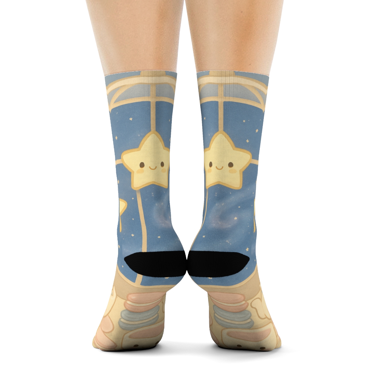 Sleepy Star Lantern Tea Party custom socks