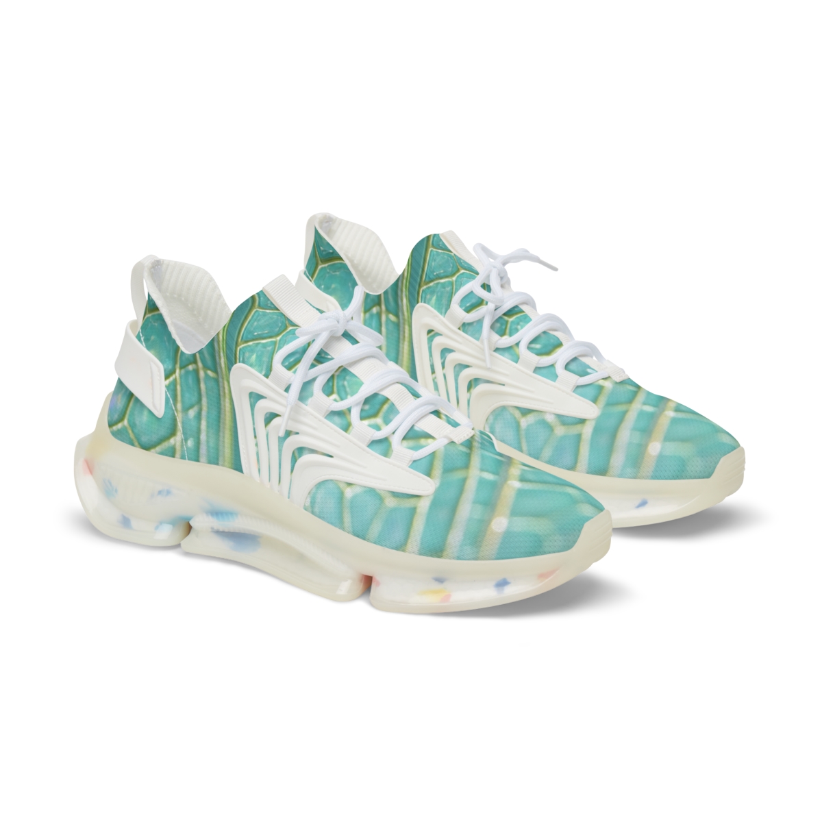 Dragonfly Wing Prism Lattice unique printed sneakers